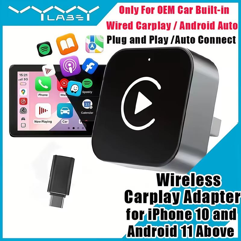 Usb C Hub - Adattatore CarPlay Wireless 2-in-1 Plug-and-Play per