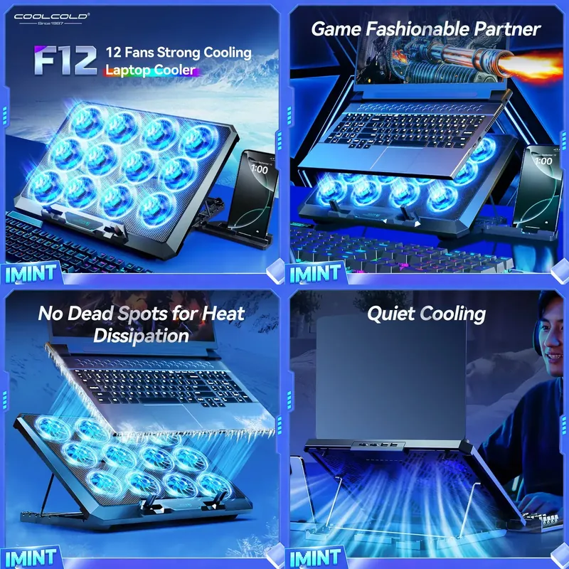 Laptop Stand - COOLCOLD Base di Raffreddamento per Laptop