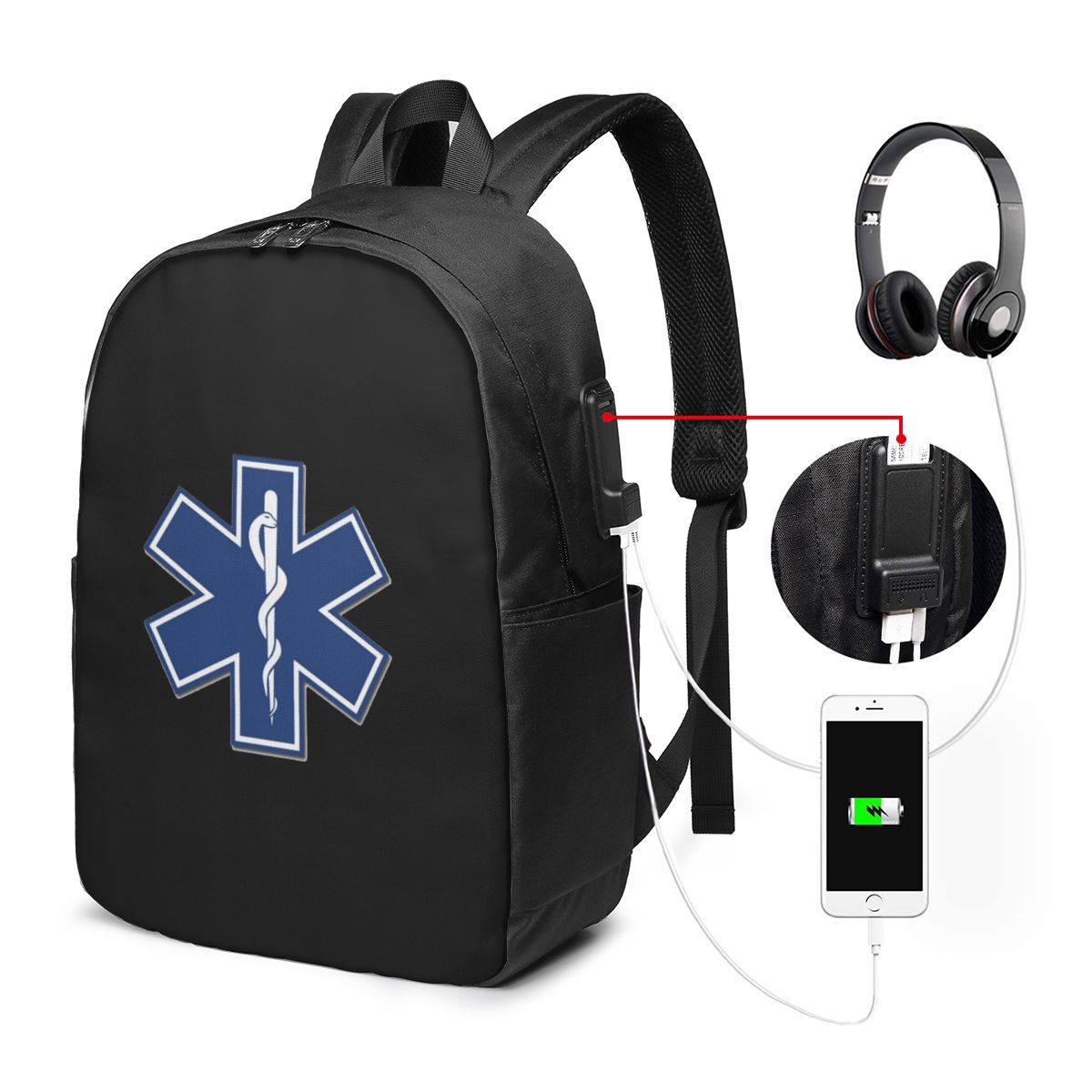 Laptop Bag - EMT Star Of Life Zaino medico
