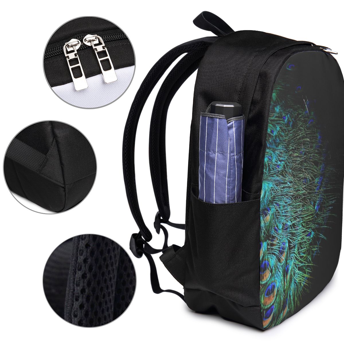 Piume di pavone su uno sfondo  - Laptop Bag recensione e prezzo