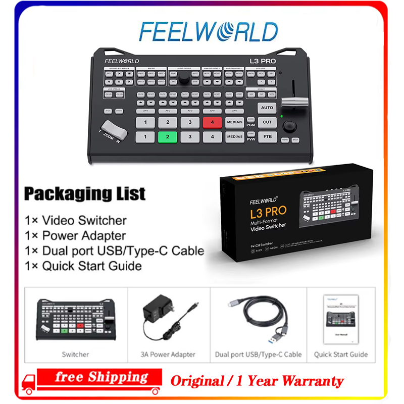 FEELWORLD L3 PRO, mixer video  - Hdmi Cable recensione e prezzo